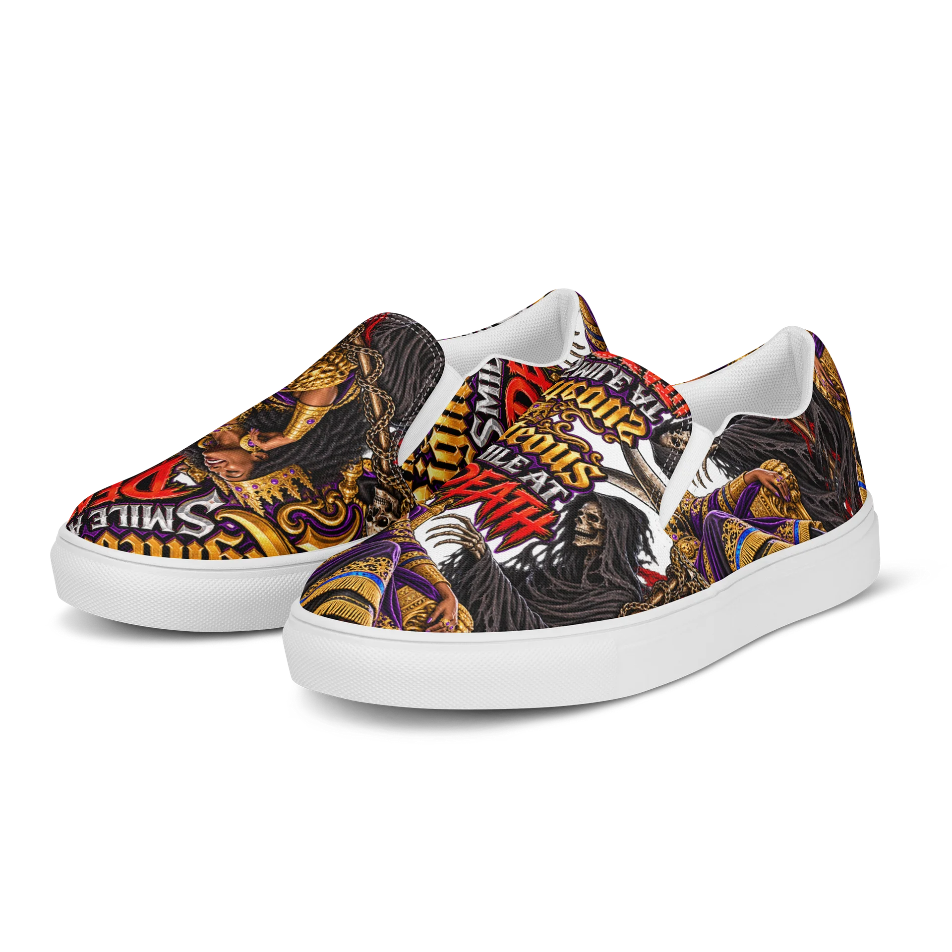 The Righteous Smile At Death Slip-On Canvas Shoes product image (3)