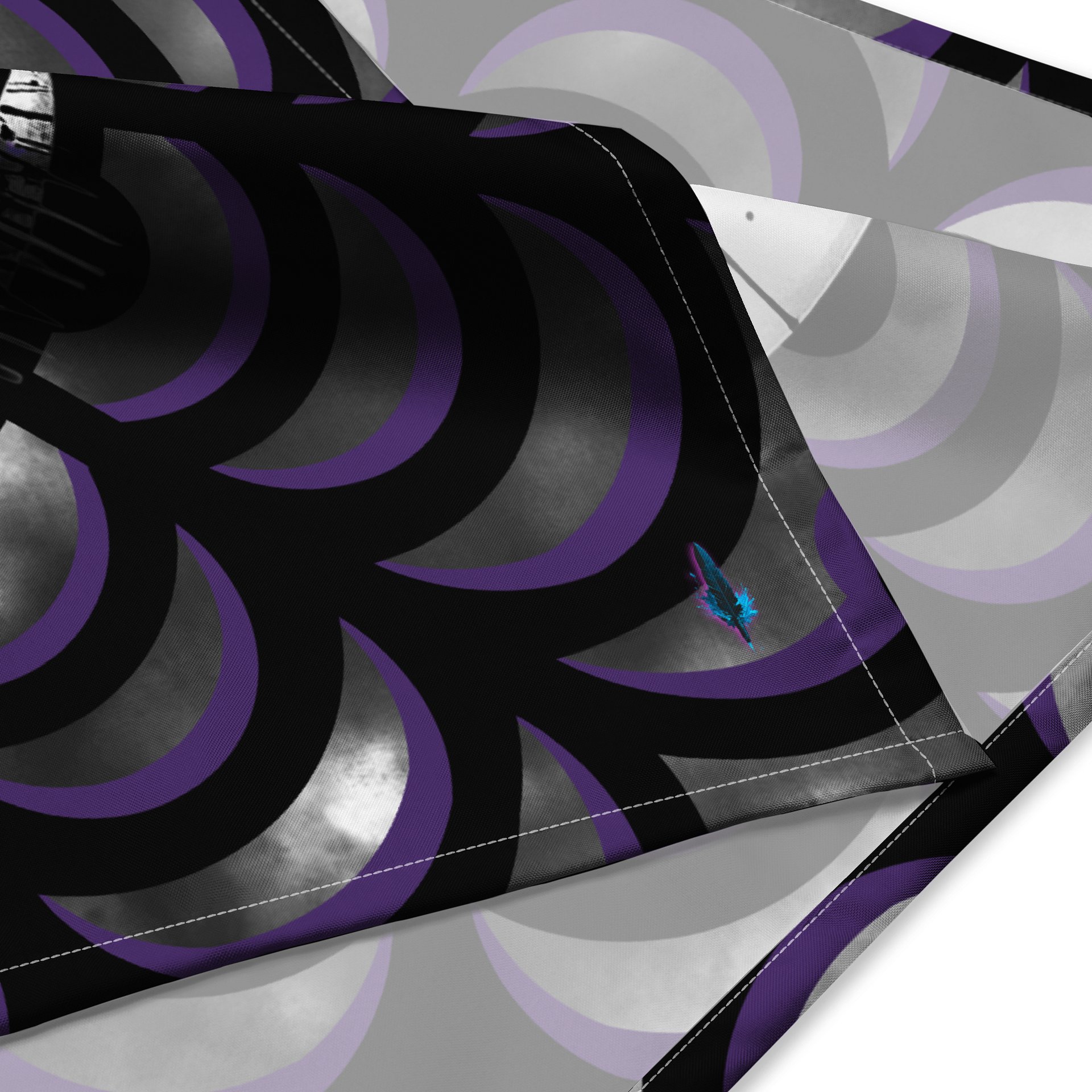 The Midnight Ink & Feather Bandana product image (4)