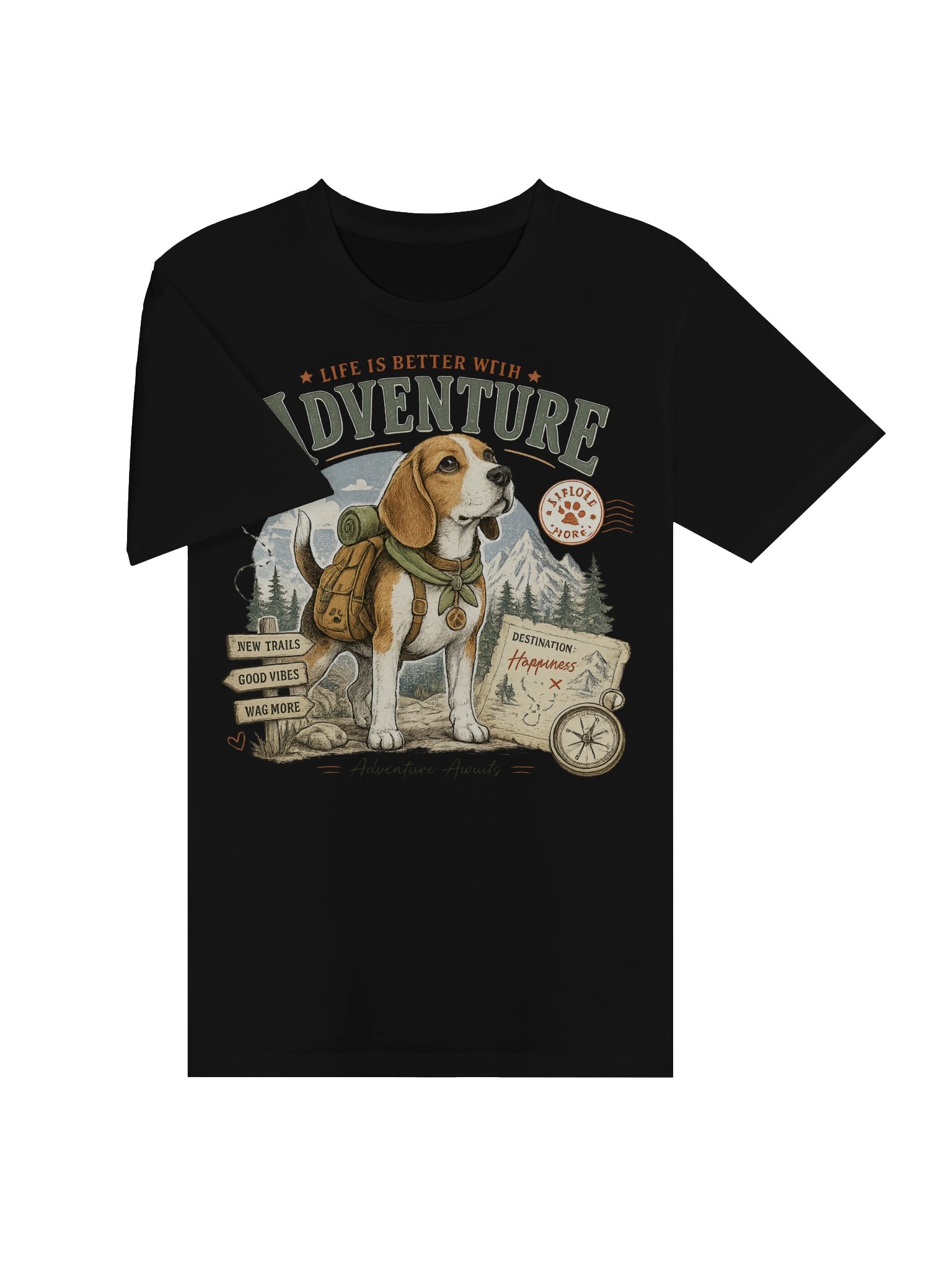 Adventure Awaits Beagle Hiker Tee product image (6)