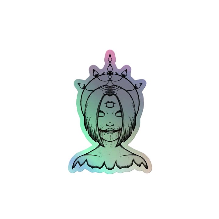 3 eyed babe holographic sticker product image (2)