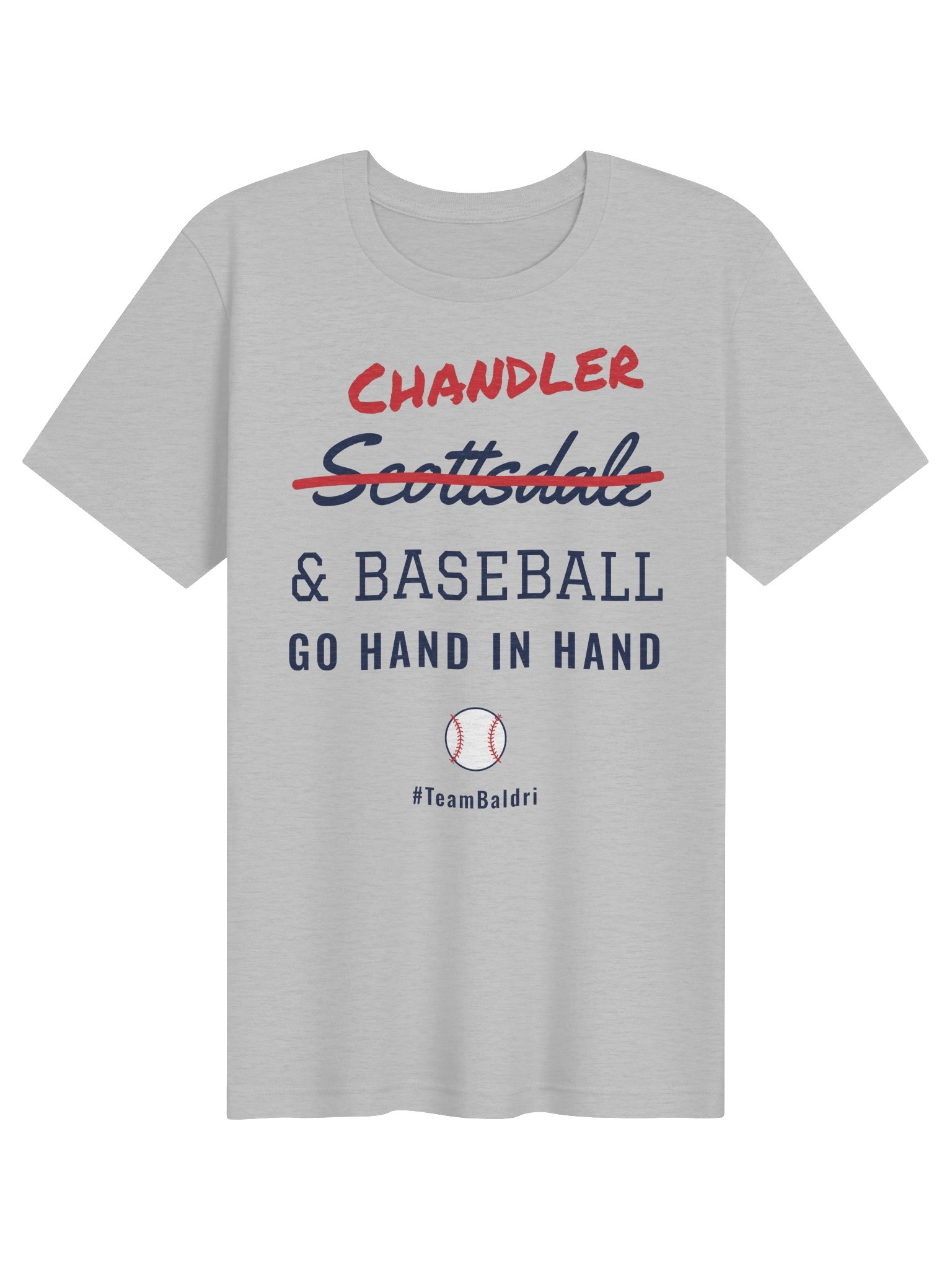 Chandler & Baseball Tee - White/Cream/Gray product image (1)