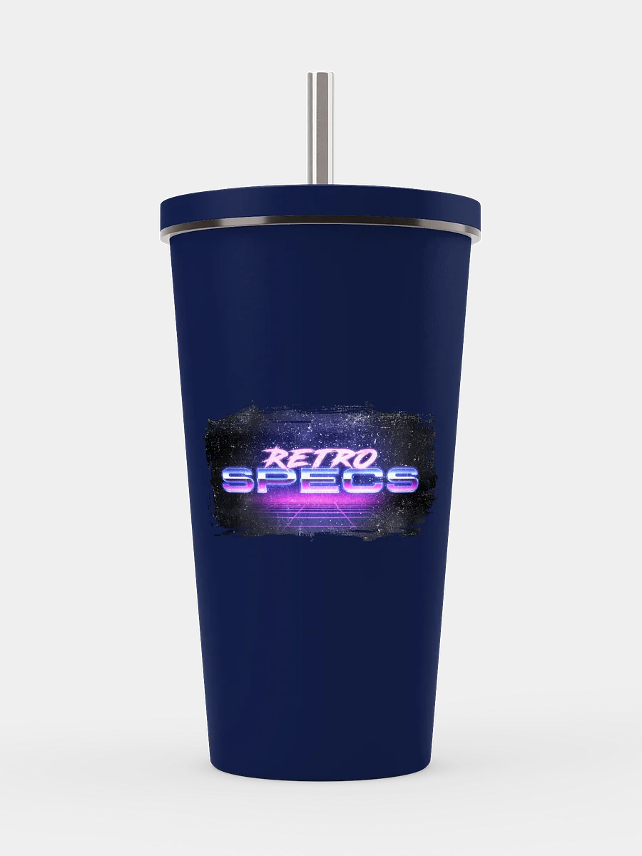 RETRO SPECS: nsulated Tumbler with a Straw product image (1)
