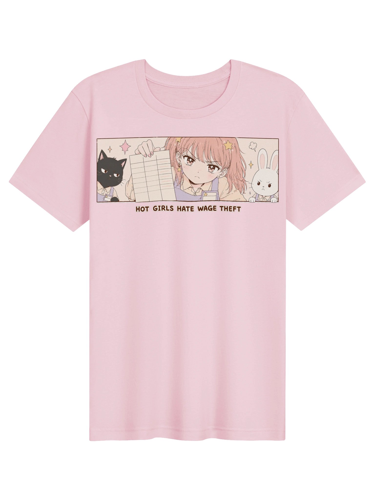 Hot Girls Hate Wage Theft Tee | Anti-Capitalism Graphic Tee product image (2)