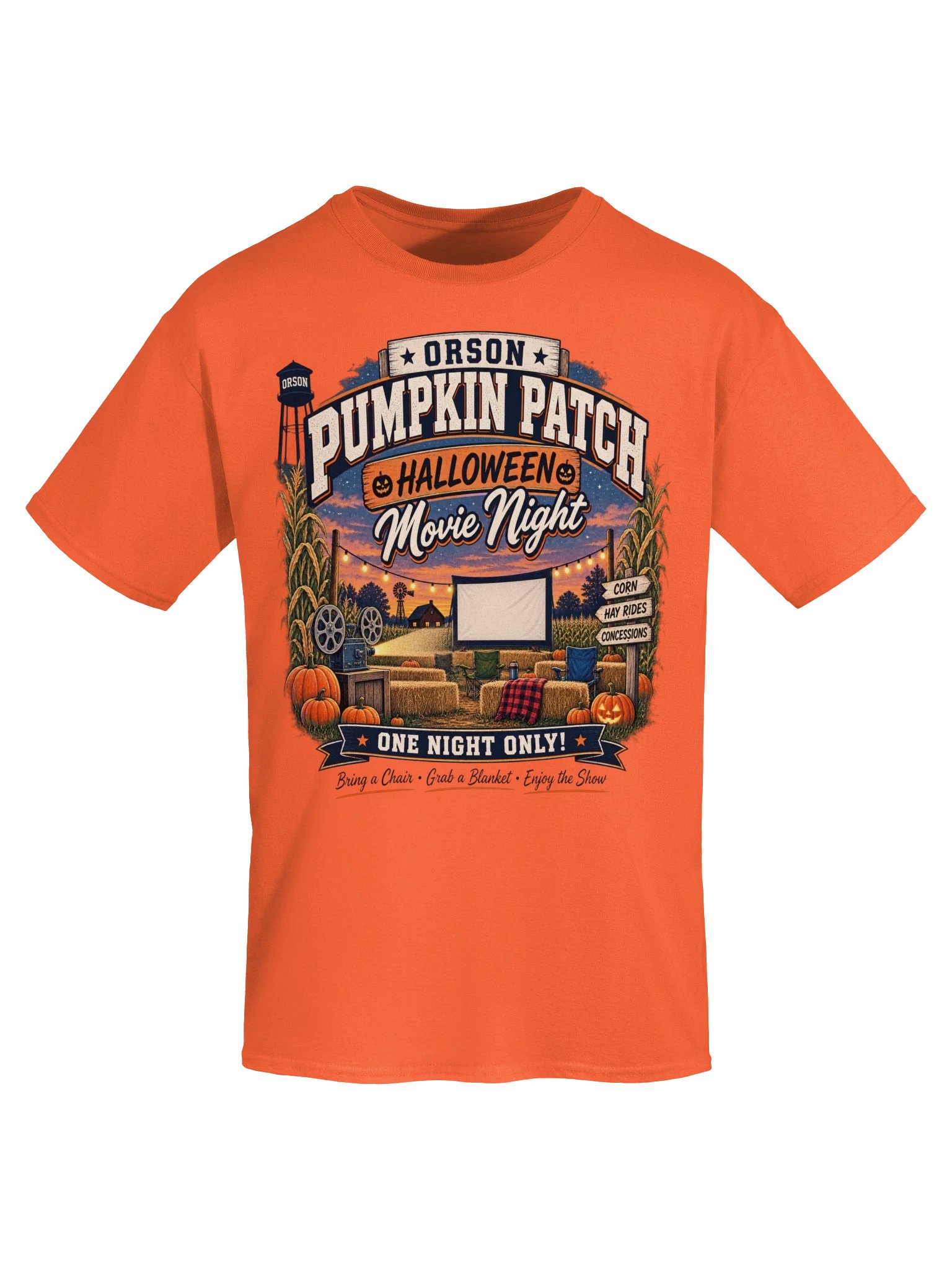 Orson Pumpkin Patch – Halloween Movie Night T-Shirt product image (5)