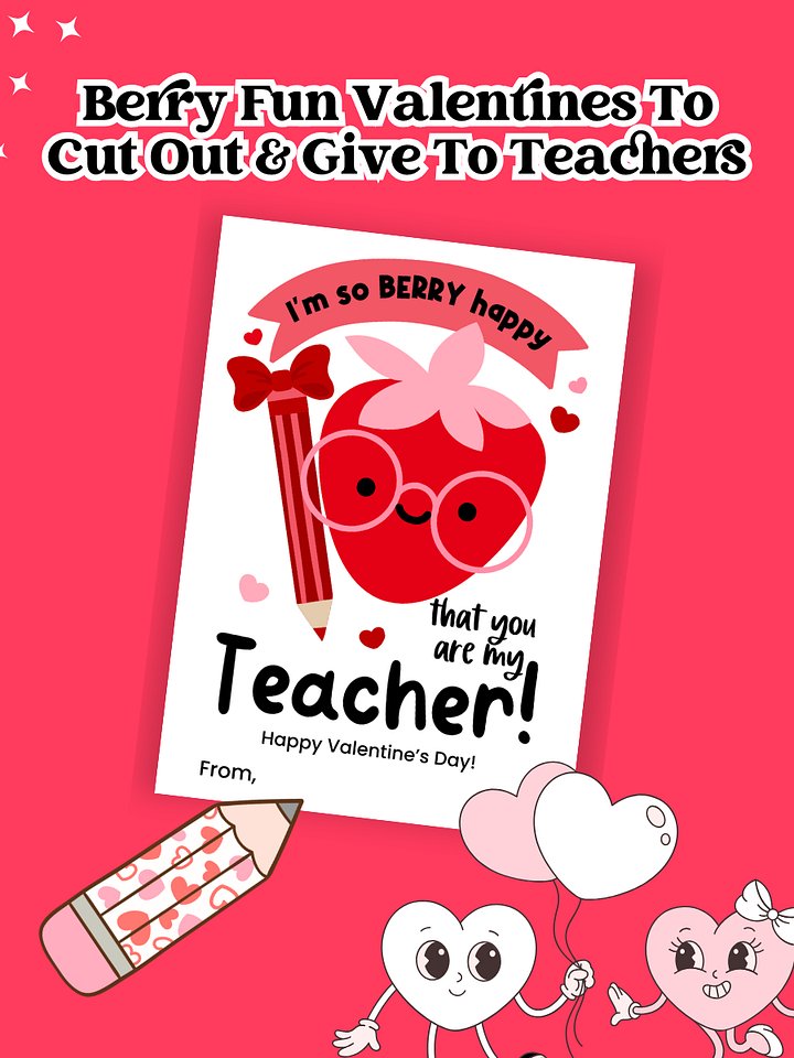 BERRY HAPPY VALENTINE'S DAY CARDS FOR TEACHERS product image (2)