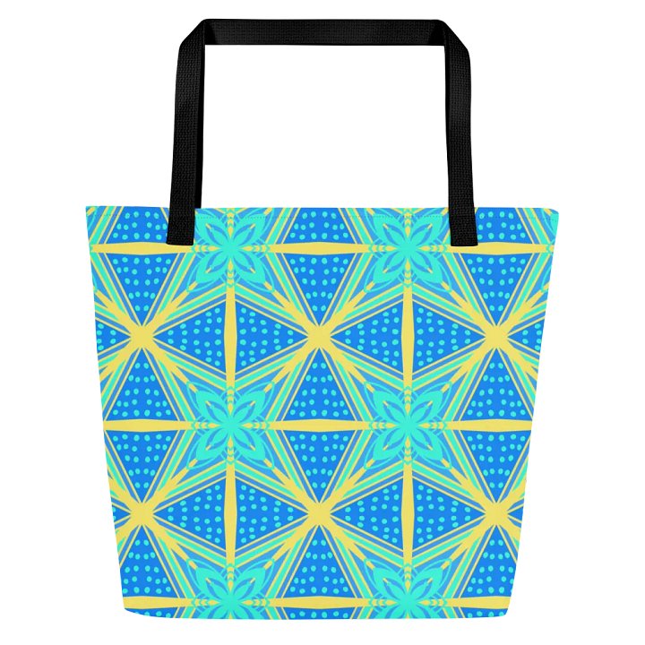 Blue and Yellow Pattern All Over Print Tote product image (2)