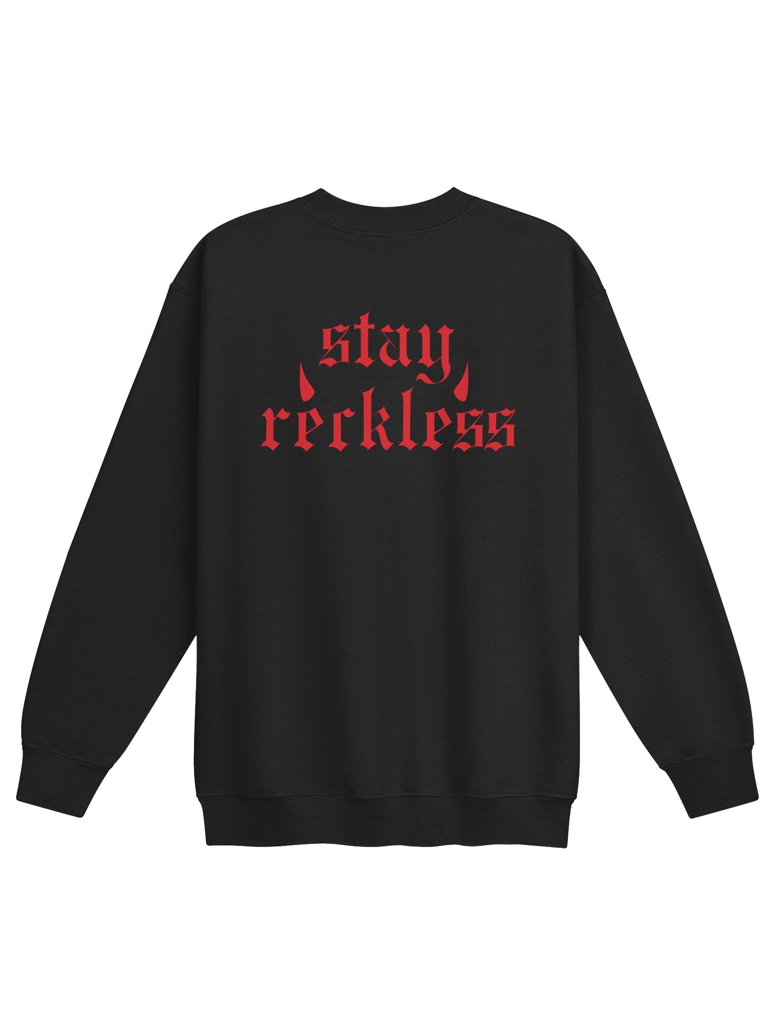 Stay Reckless *Red Horns* - Kids Crewneck Sweatshirt product image (2)