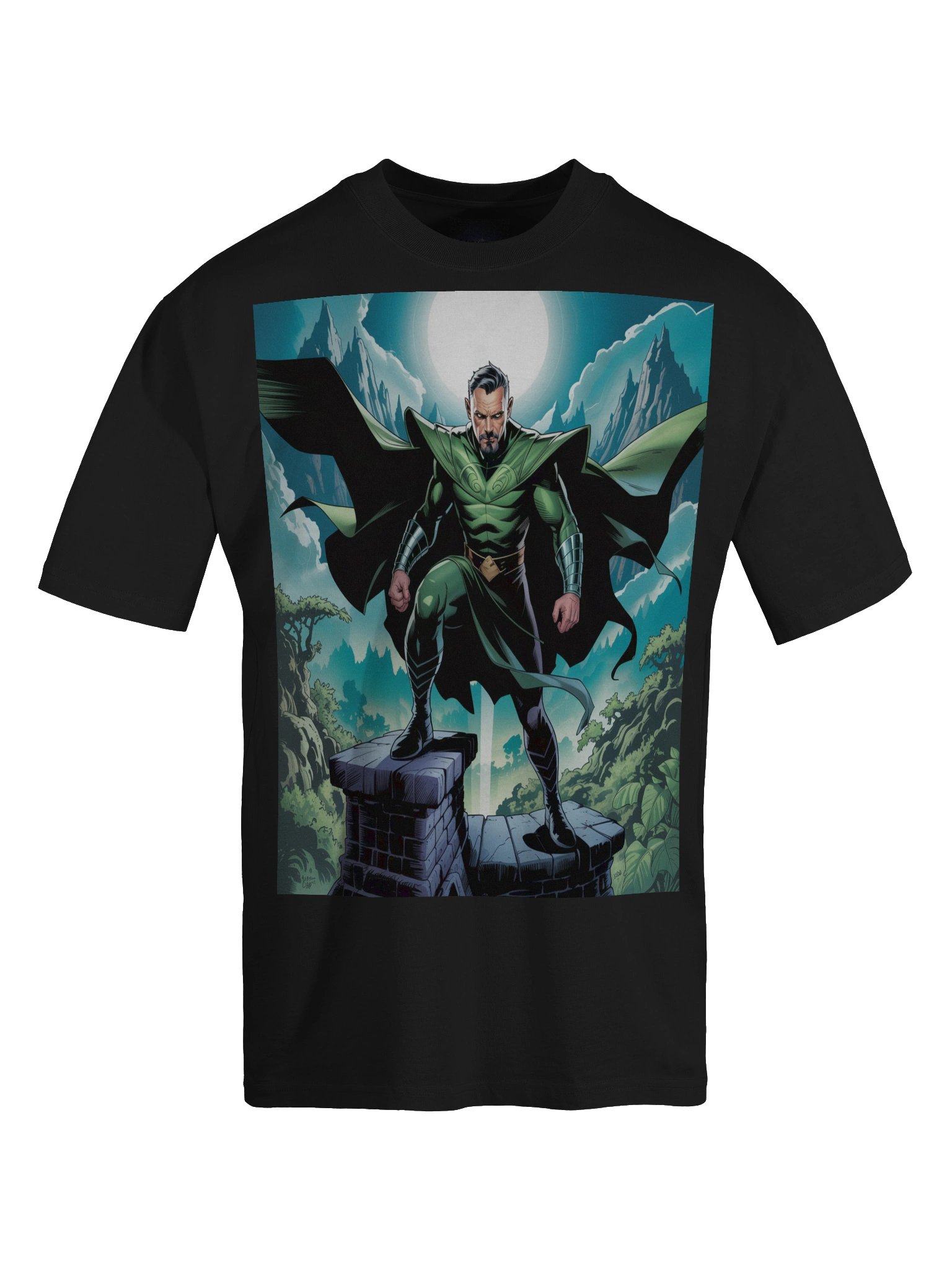 Eternal Shadows: Ra’s Al Ghul Inspired Oversized Faded T-Shirt product image (1)