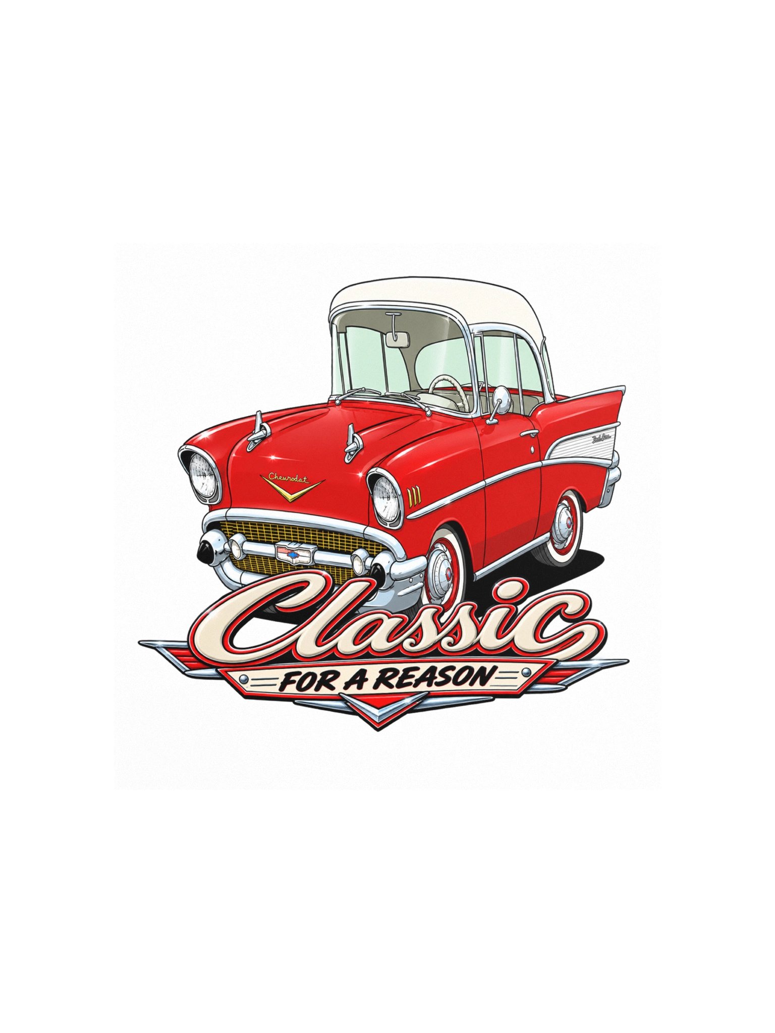 1957 Chevy Bel Air – Classic for a Reason Square Print product image (3)