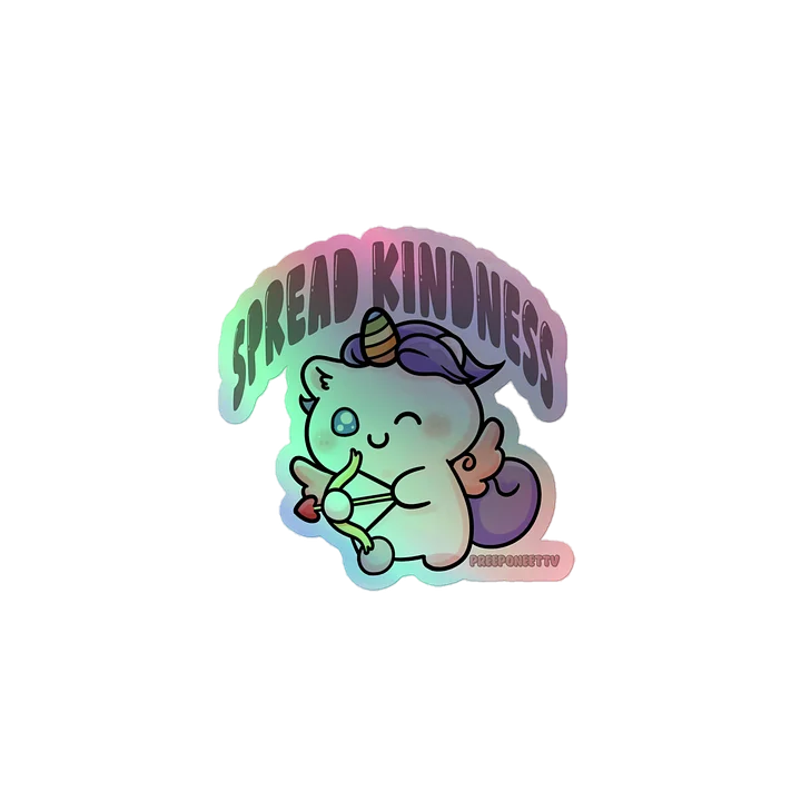 Whimsical Kindness Unicorn Holographic Stickers product image (1)