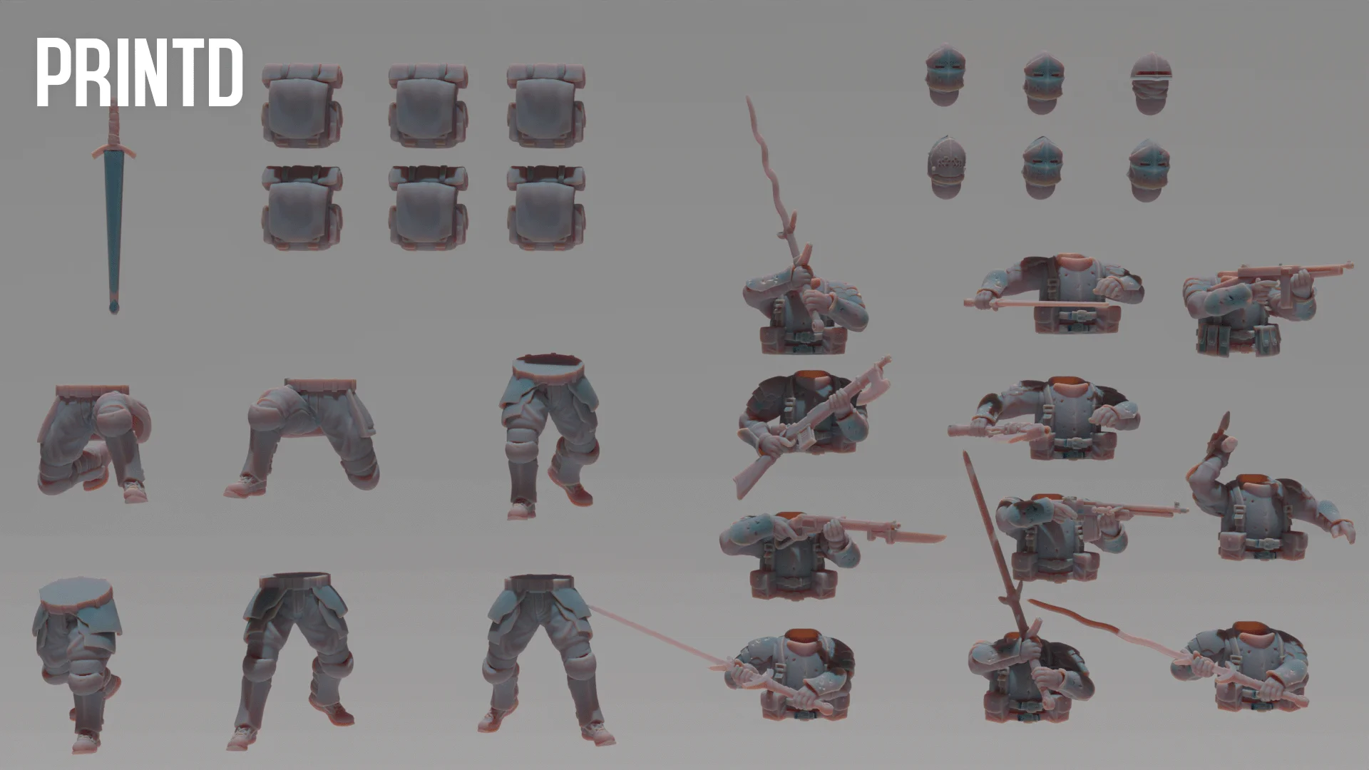 Antioch Shocktrooper Soldiers - Trench Crusade Scale model kit grimdark religious soldiers Hobby Resin Scale Models product image (2)