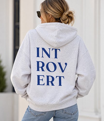 For the ones who love people… just preferably in small doses. 😌

Meet the Introvert Hoodie. Made for canceled plans, quiet mo...