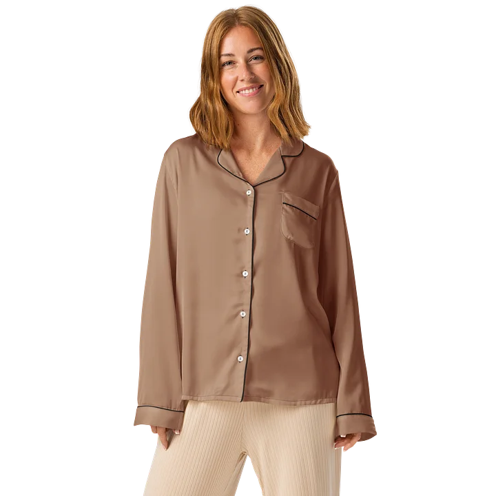 Minimal Tan Lounge Pajama Top product image (1)