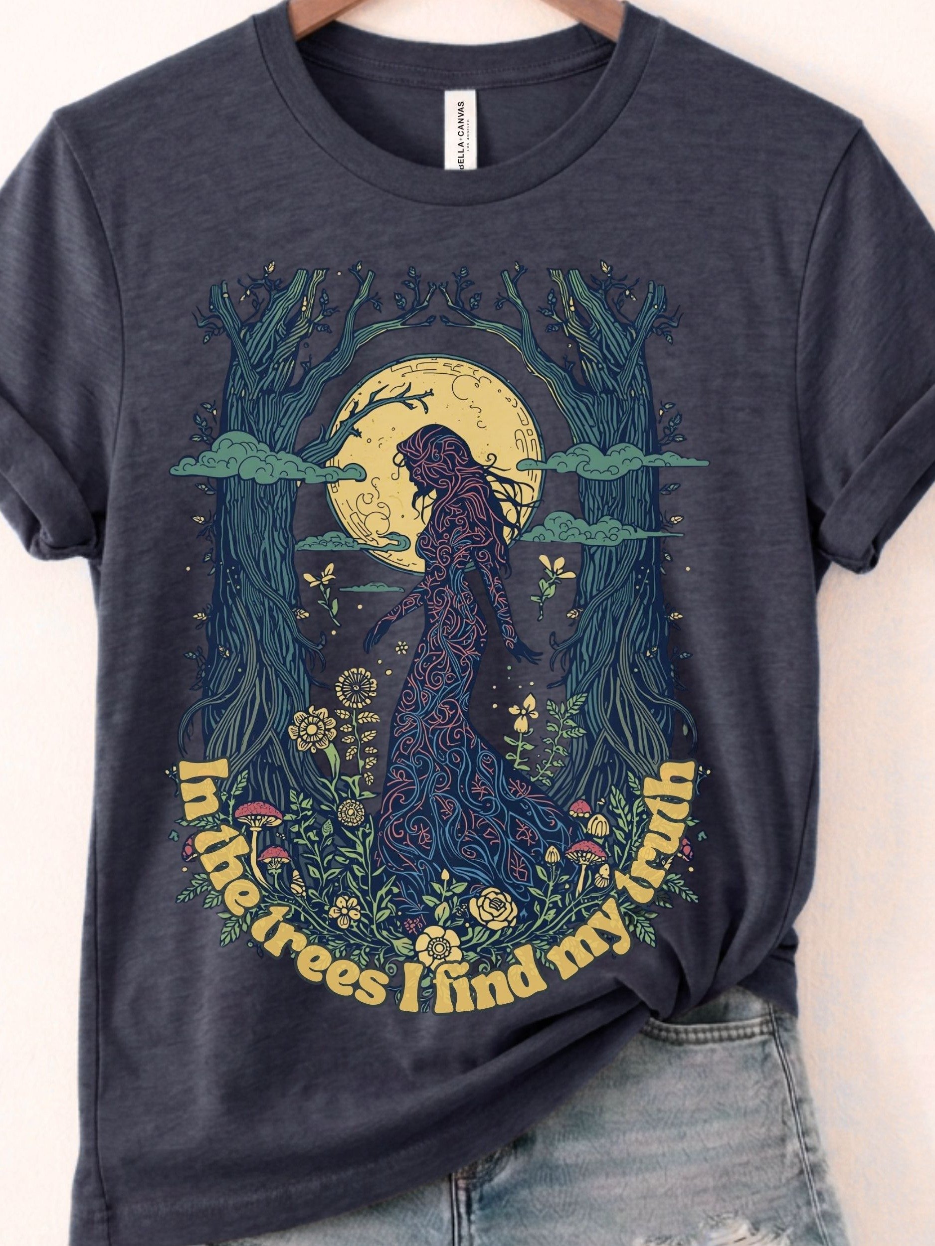 Forest Goddess Shirt, In the Trees I Find My Truth, Mystical Nature Tee product image (1)