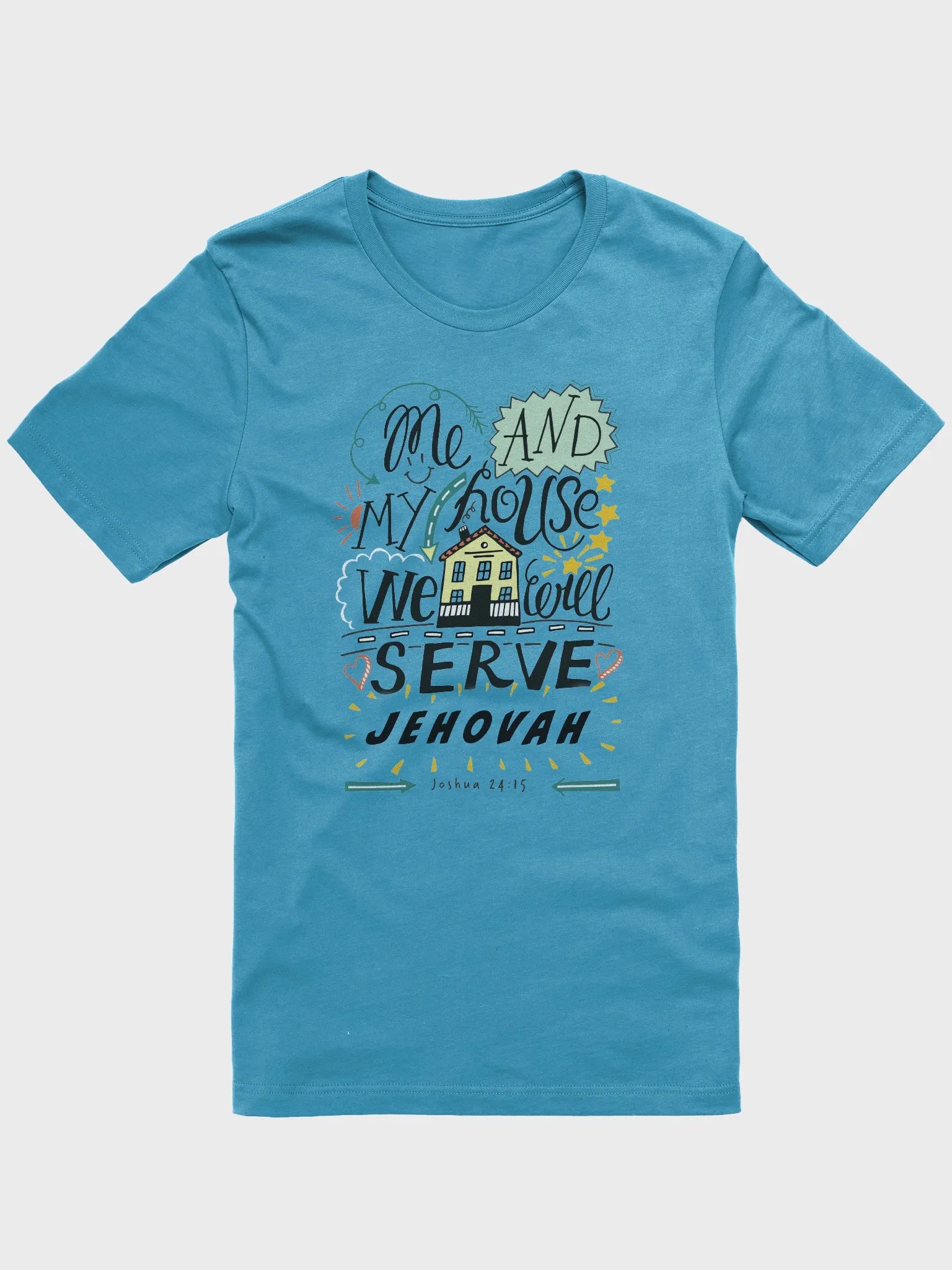 "Me and My House Will Serve Jehovah" Scripture T-Shirt – Joshua 24:15 product image (1)