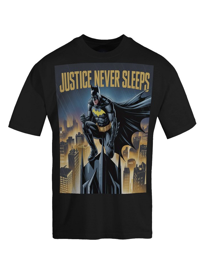 Justice Never Sleeps - Batman Eternal Vigil Oversized Faded T-Shirt product image (1)