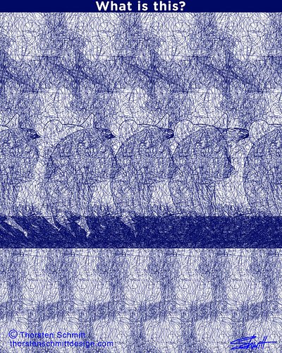 Can you see it? What is this? Unfocus your eyes to see the 3D image.