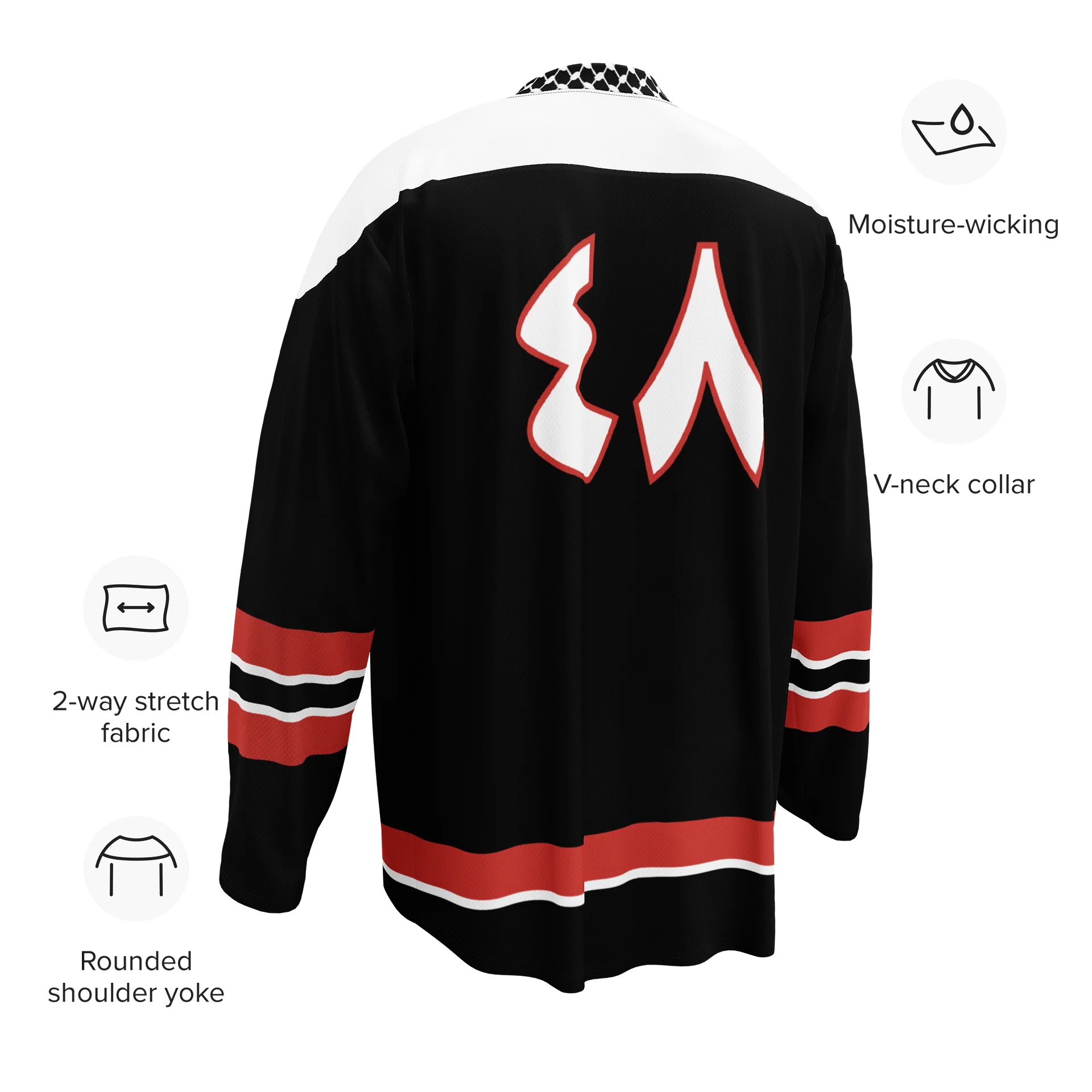 Arabic Palestine Hockey Oversized Long Sleeve Jersey Edtn. 2 product image (10)