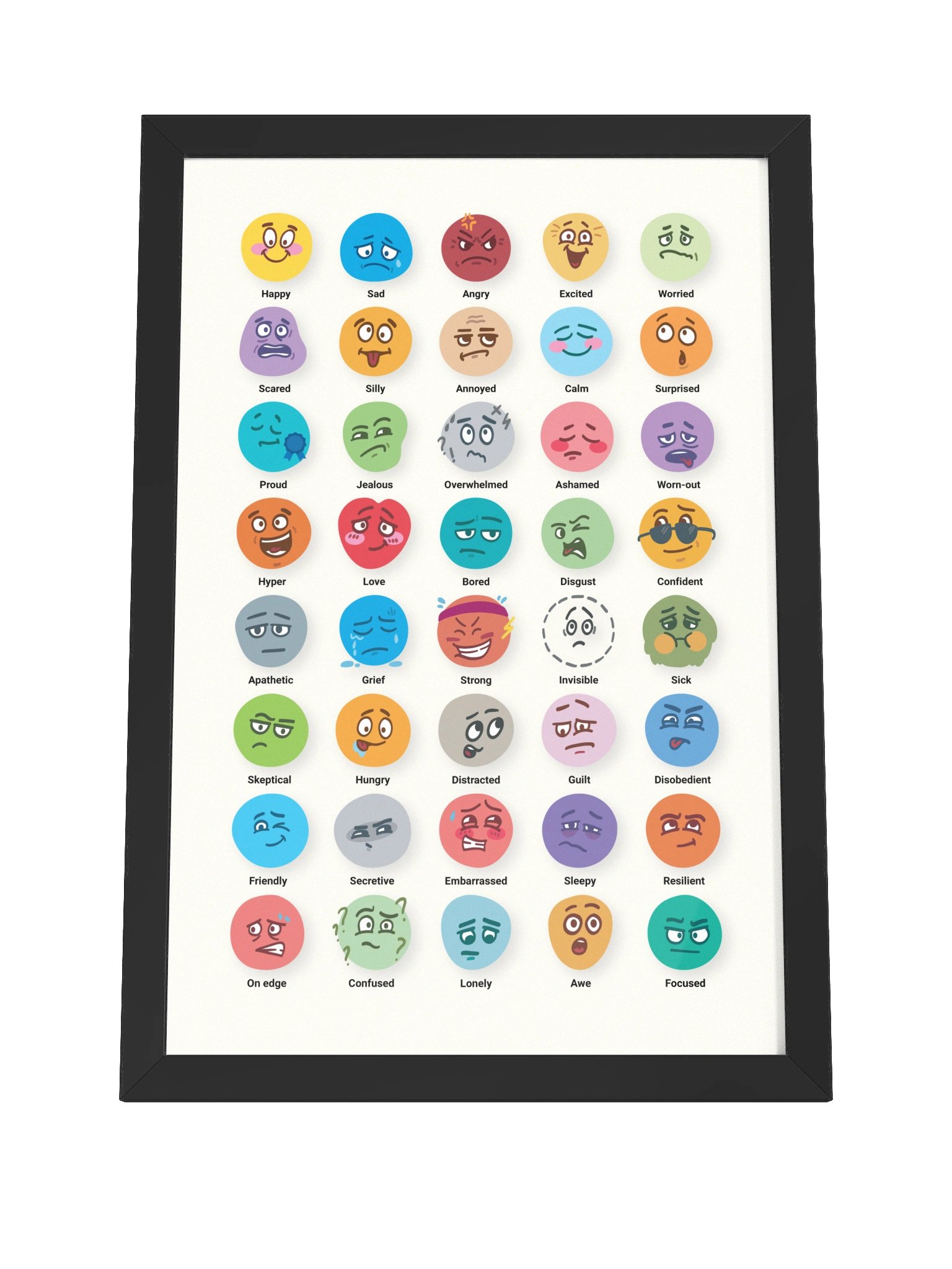 Feelings Faces framed artwork product image (4)