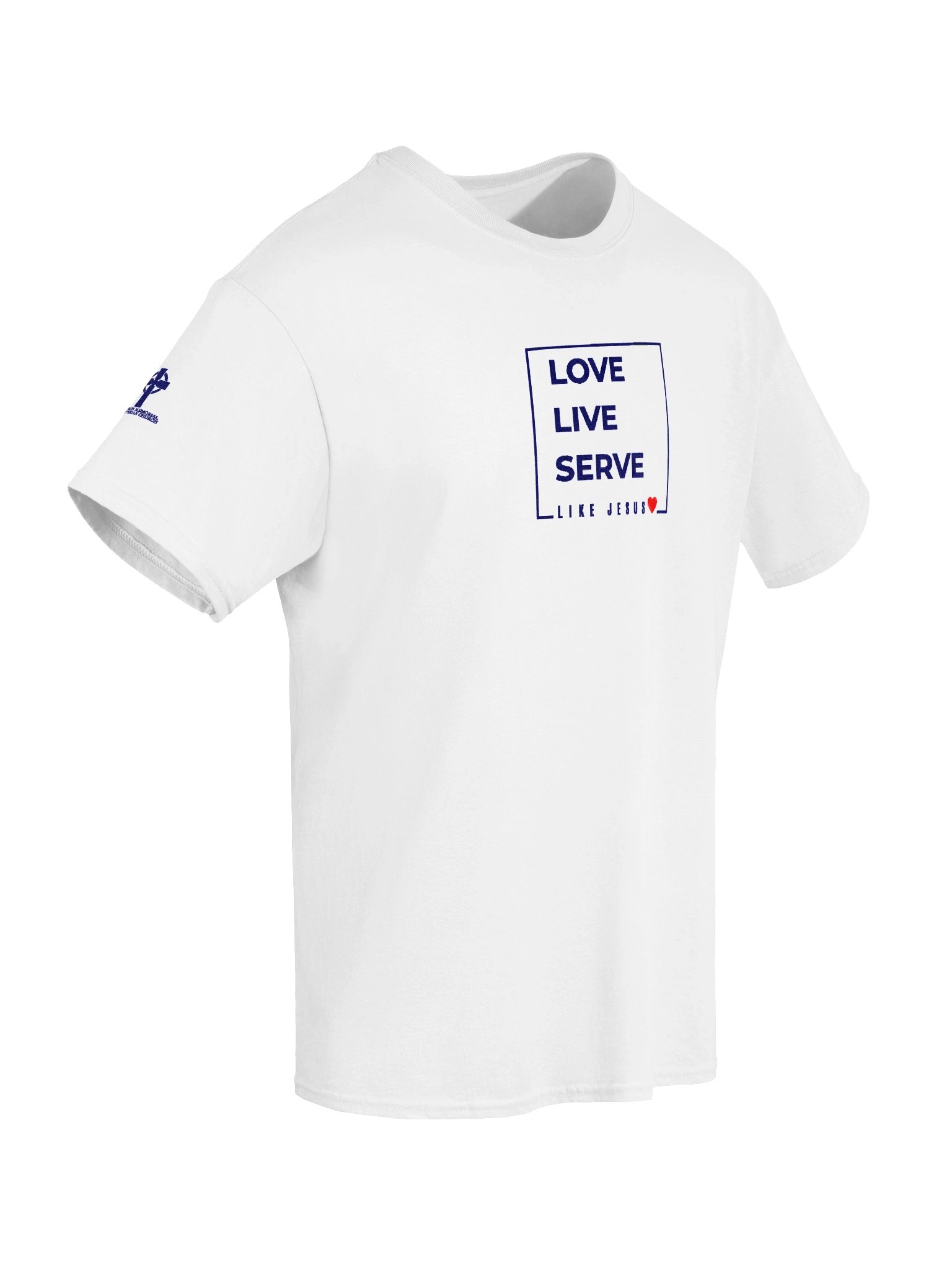 Embroidered Love. Live. Serve. Like Jesus T-Shirt product image (5)