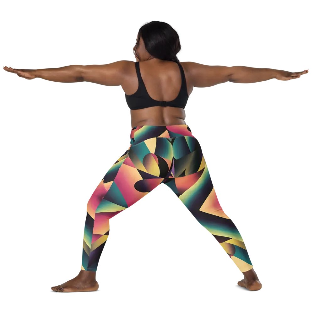 Abstract Lithographic Pattern Design Leggings with pockets - V7 product image (4)