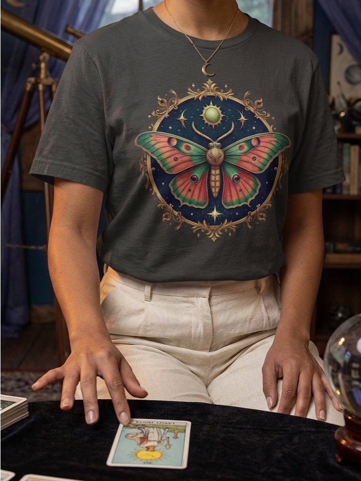 Mystical Moth with Celestial Sun and Stars Design product image (2)