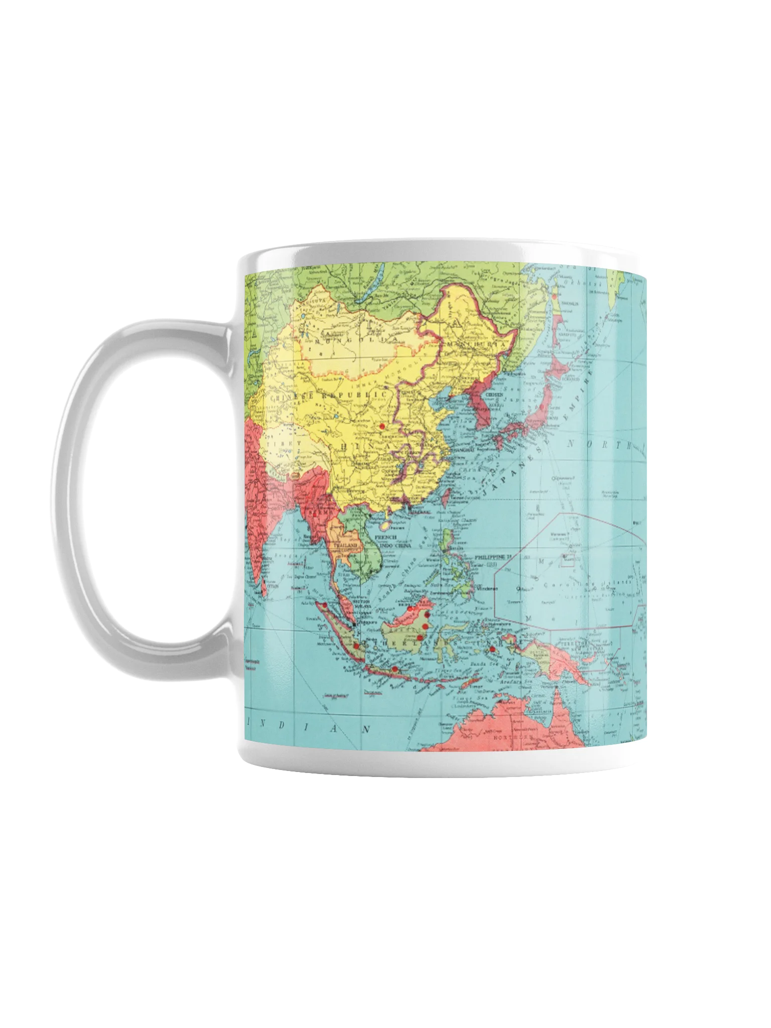 A Pacific World Map Mug product image (1)