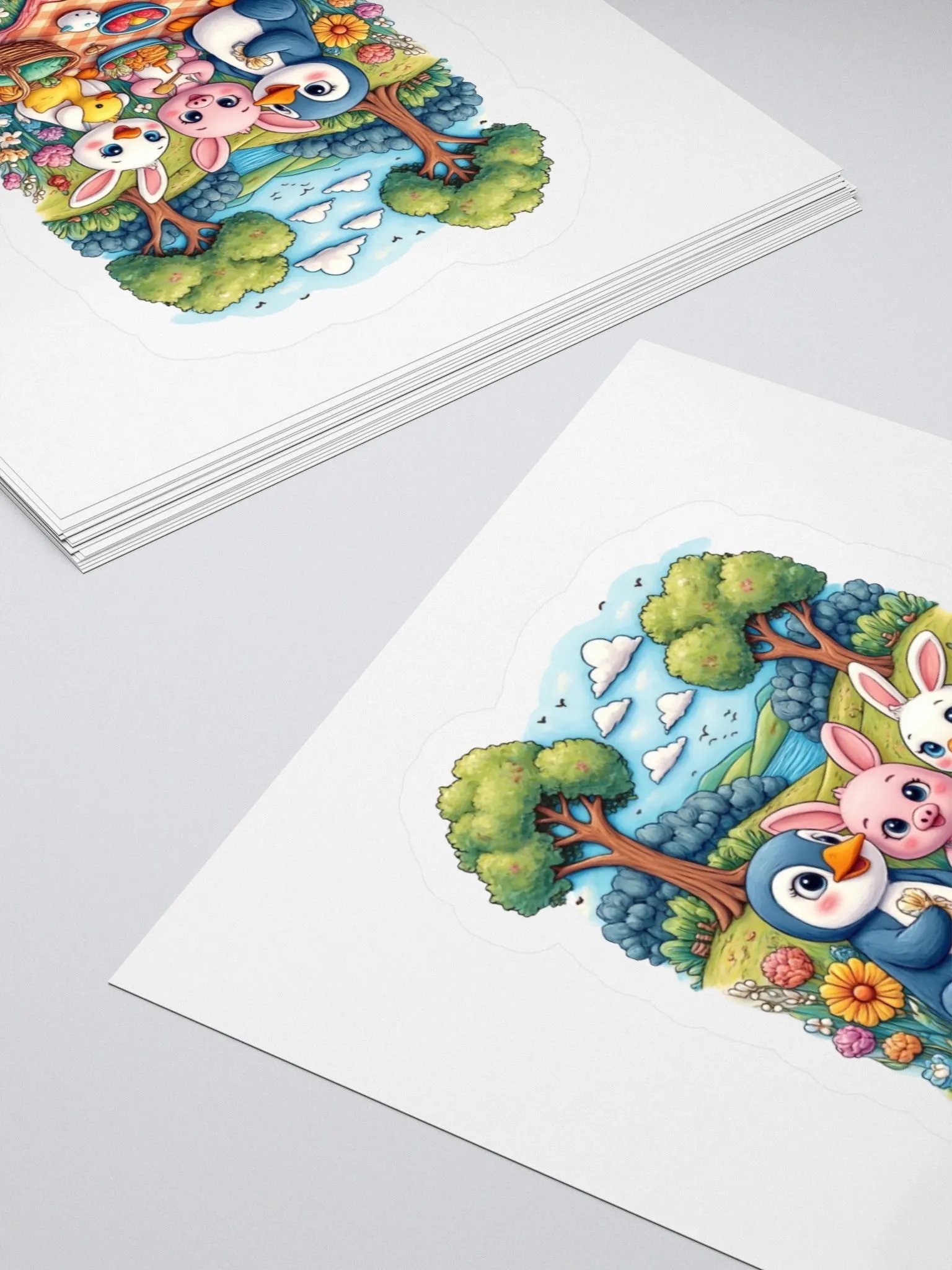 Whimsical Picnic Baby Animal Friends Sticker Set product image (11)
