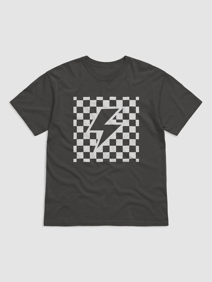 Lightning Bolt on a Checkerboard | Fun Retro-Style Trendy Thunderbolt T-Shirt | Trendy Western and Rock Unisex Tee product image (15)