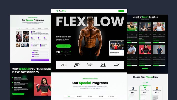 Modern Fitness Website with Next.js 15, Tailwind CSS, Shadcn UI & AOS Animation product image (2)