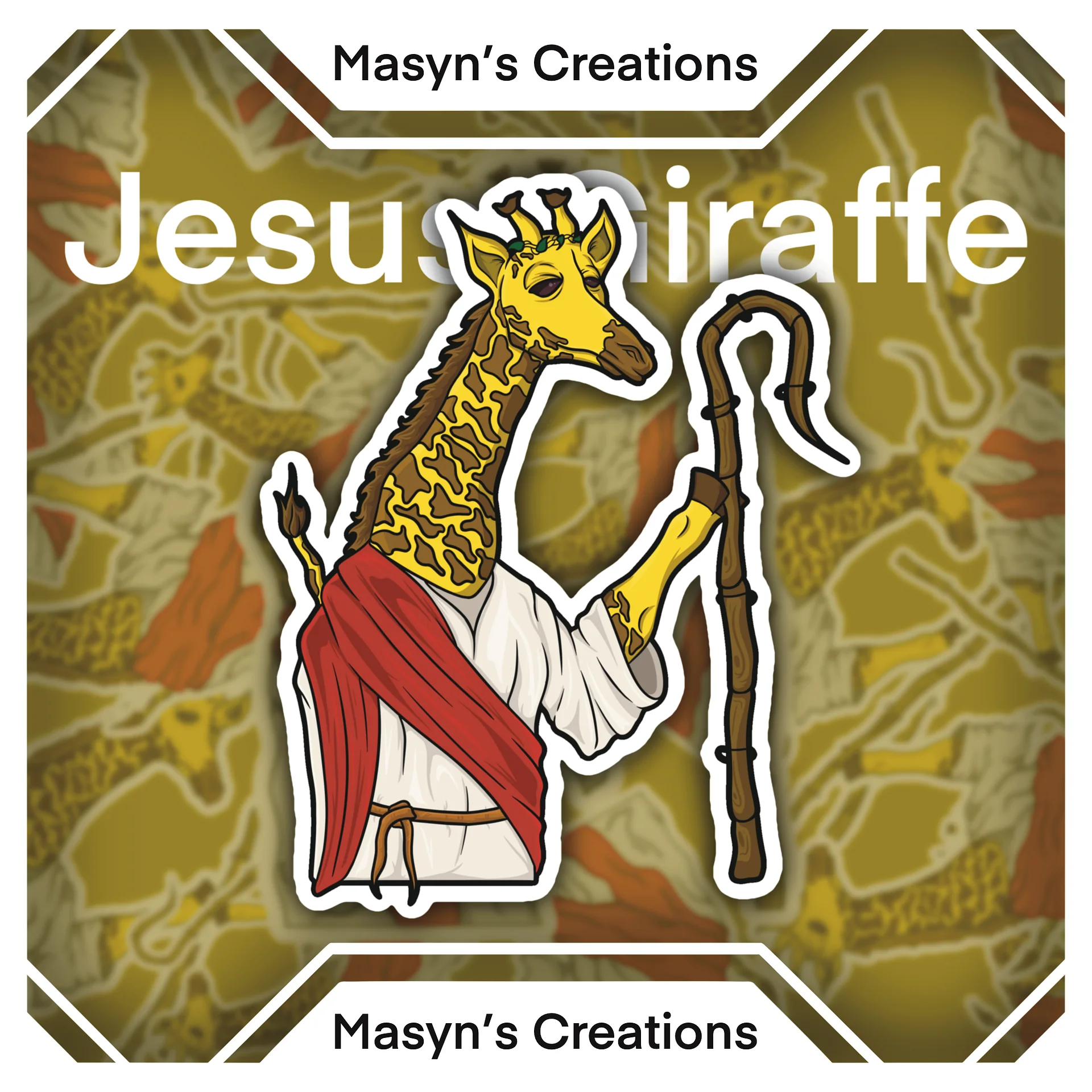 Jesus Giraffe Sticker product image (1)