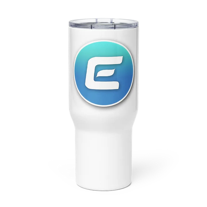 Ethanator Teal Gradient Leaf Logo Travel Mug (With Handle) product image (3)