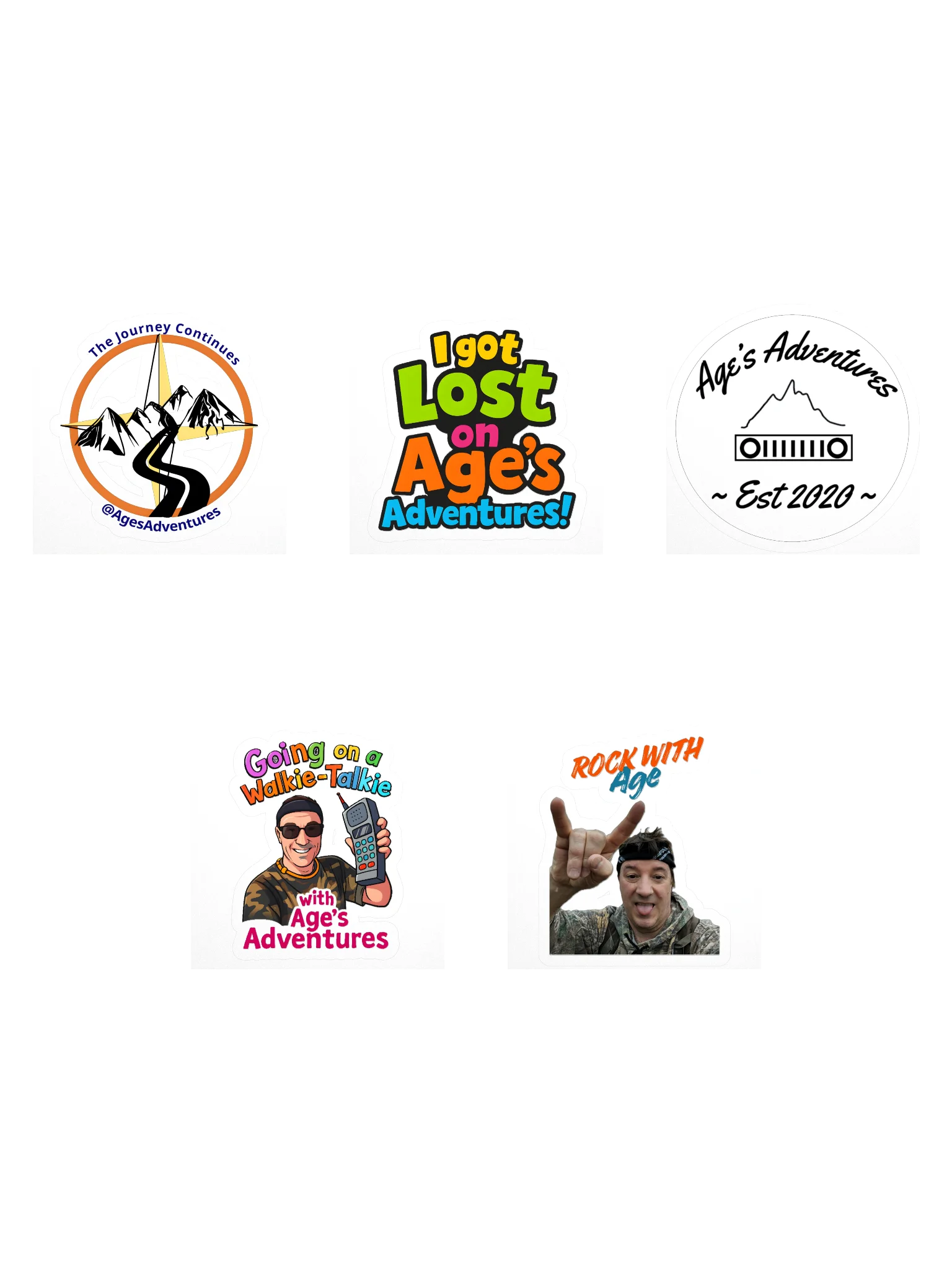 The Official Age's Adventures Essential 5-Sticker Pack product image (1)