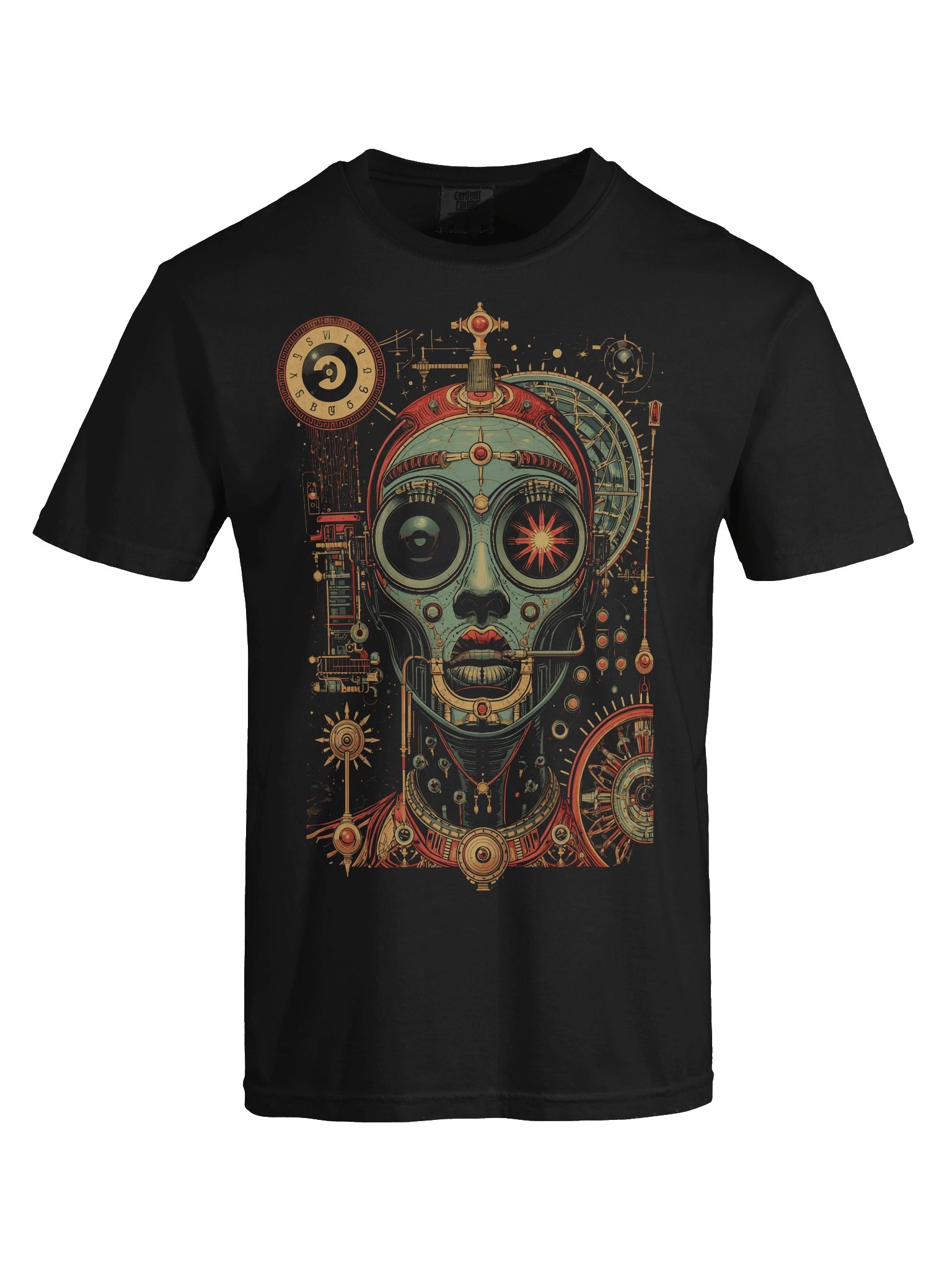 Retro-Futurist Robot Gears Heavyweight T-Shirt product image (2)