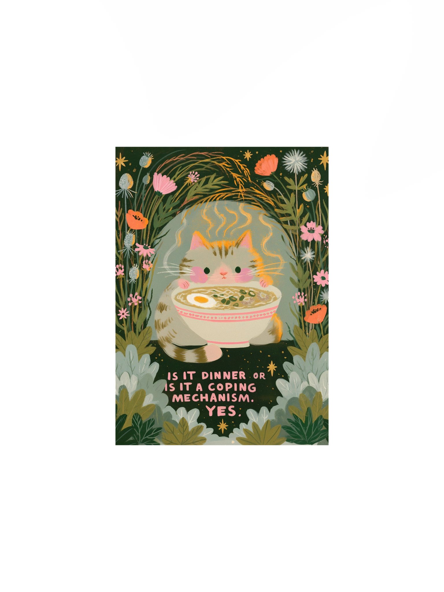 Coping Mechanism Cat Ramen Poster product image (3)