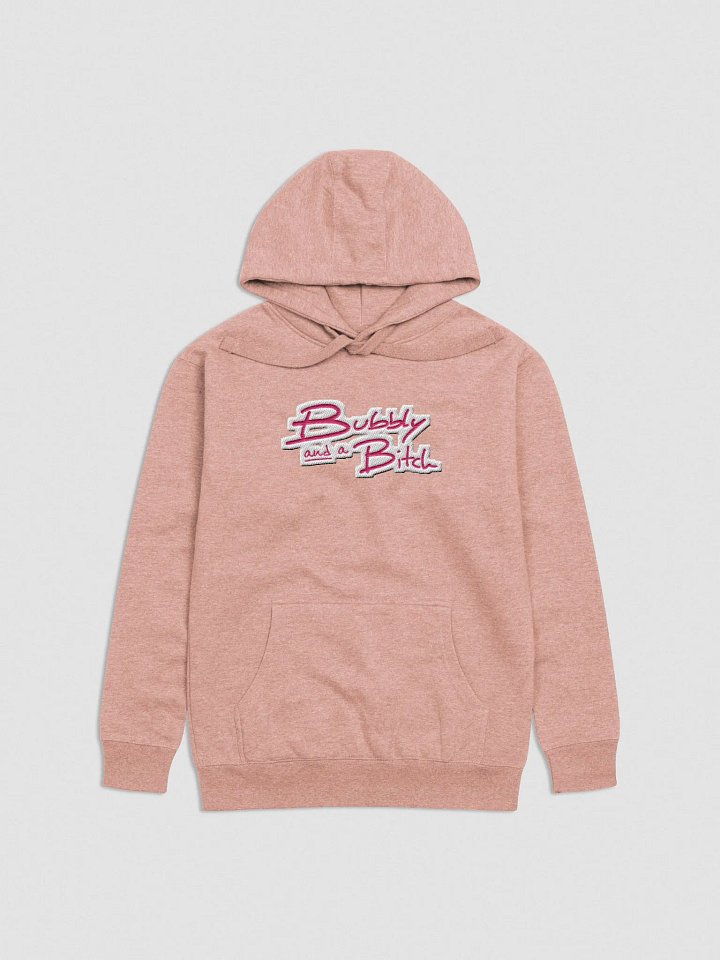 Bubbly and a B*tch (pink bubble design) embroidered heavyweight hoodie product image (2)