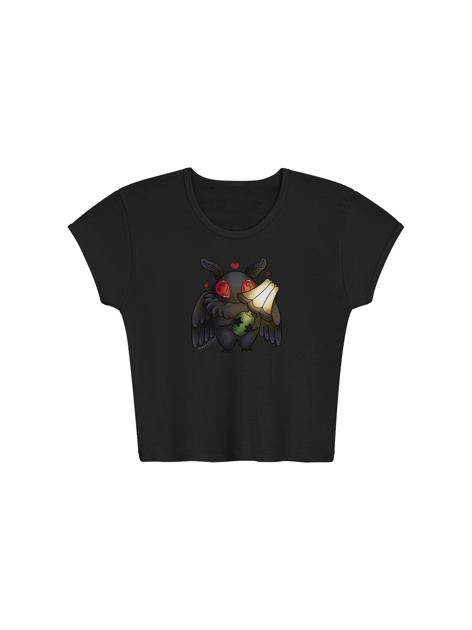 'mothman <3 lamp' baby tee product image (1)
