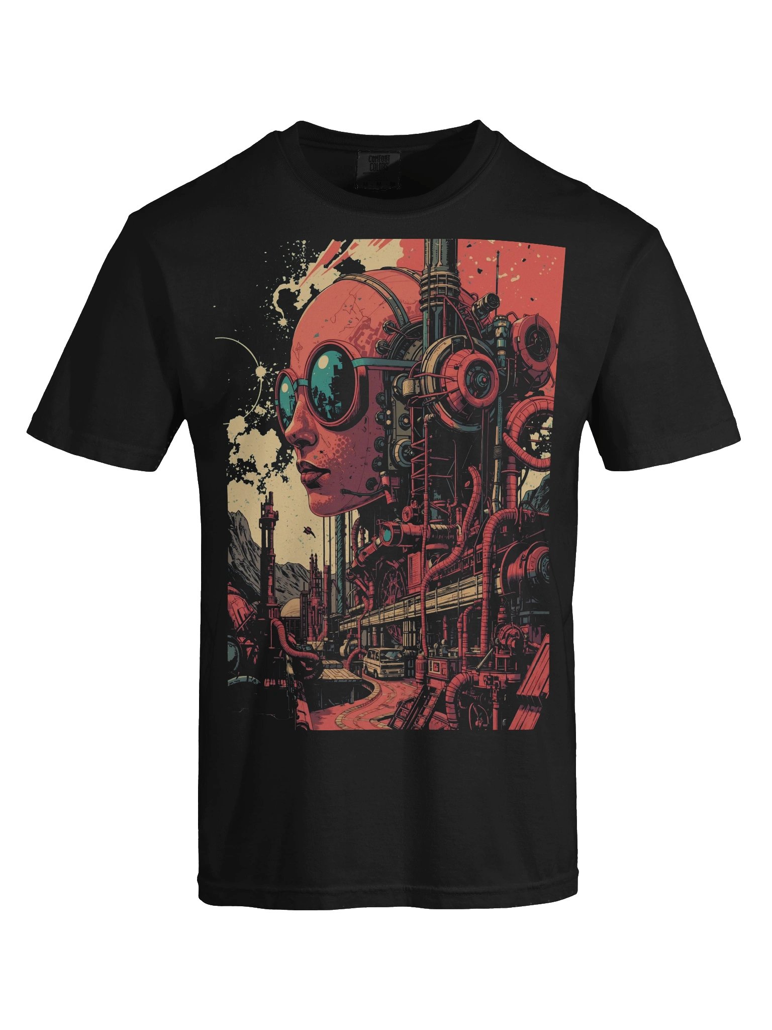 Retro-Futurist Mechanical Giant Heavyweight T-Shirt product image (2)