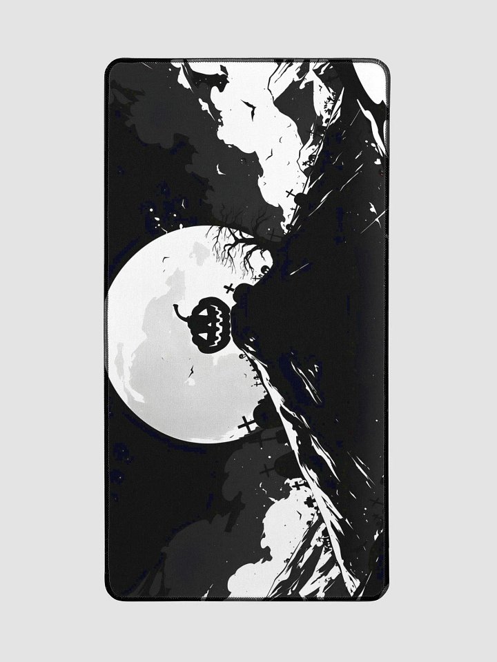 Jack-O-Lantern Halloween Black & White Mousepad product image (2)