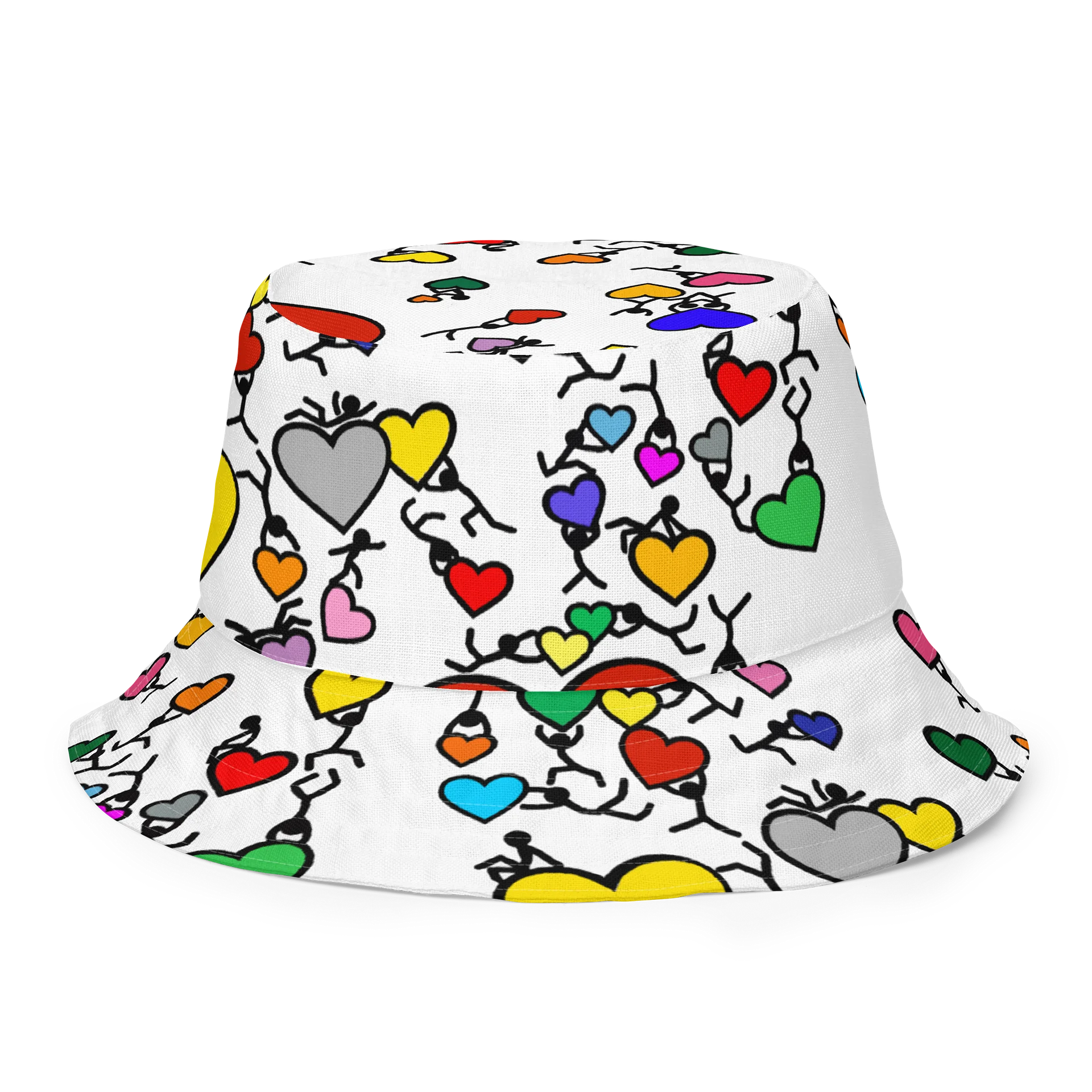 Stickman Art Bucket Hat // Designer Heart Streetwear Gift product image (3)