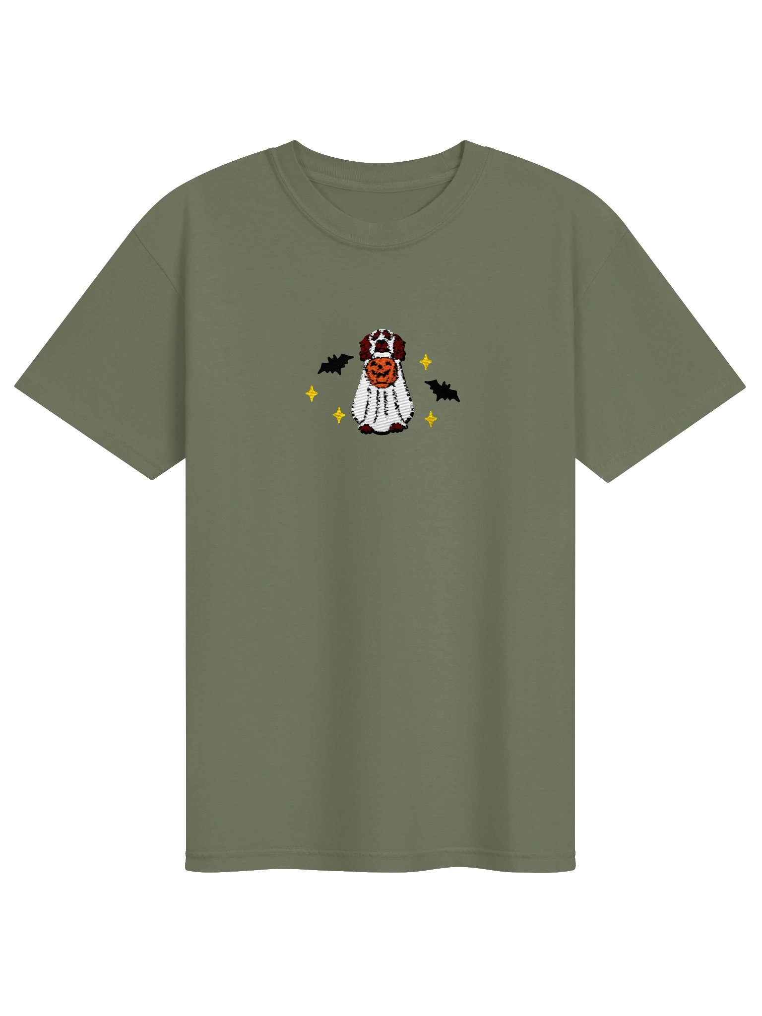 Halloween Working Cocker Spaniel(Liver) Embroidered T-Shirt product image (4)
