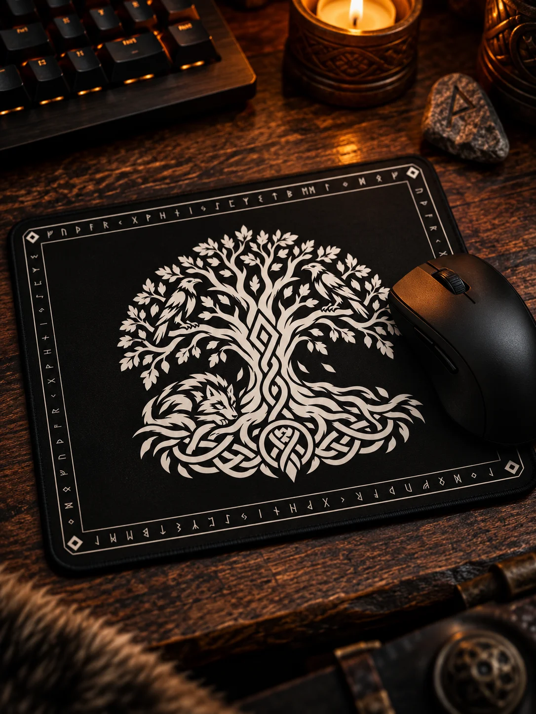 Yggdrasil — Bone Ink Mouse Pad product image (1)