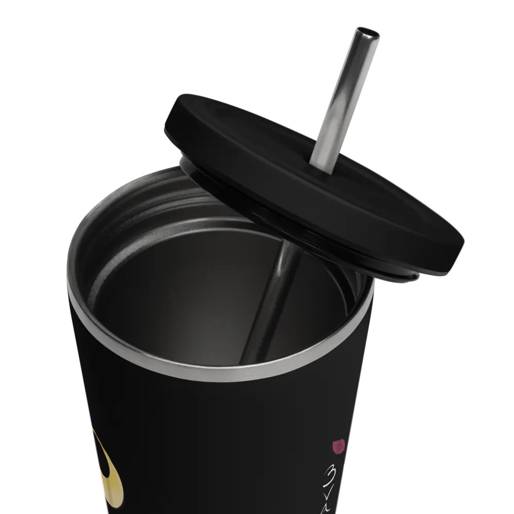 Autumn Leaves Moon Tumbler with straw product image (6)