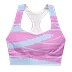 Pink &amp; Blue Motion Sports Bra – Abstract Brushstroke Activewear for Women