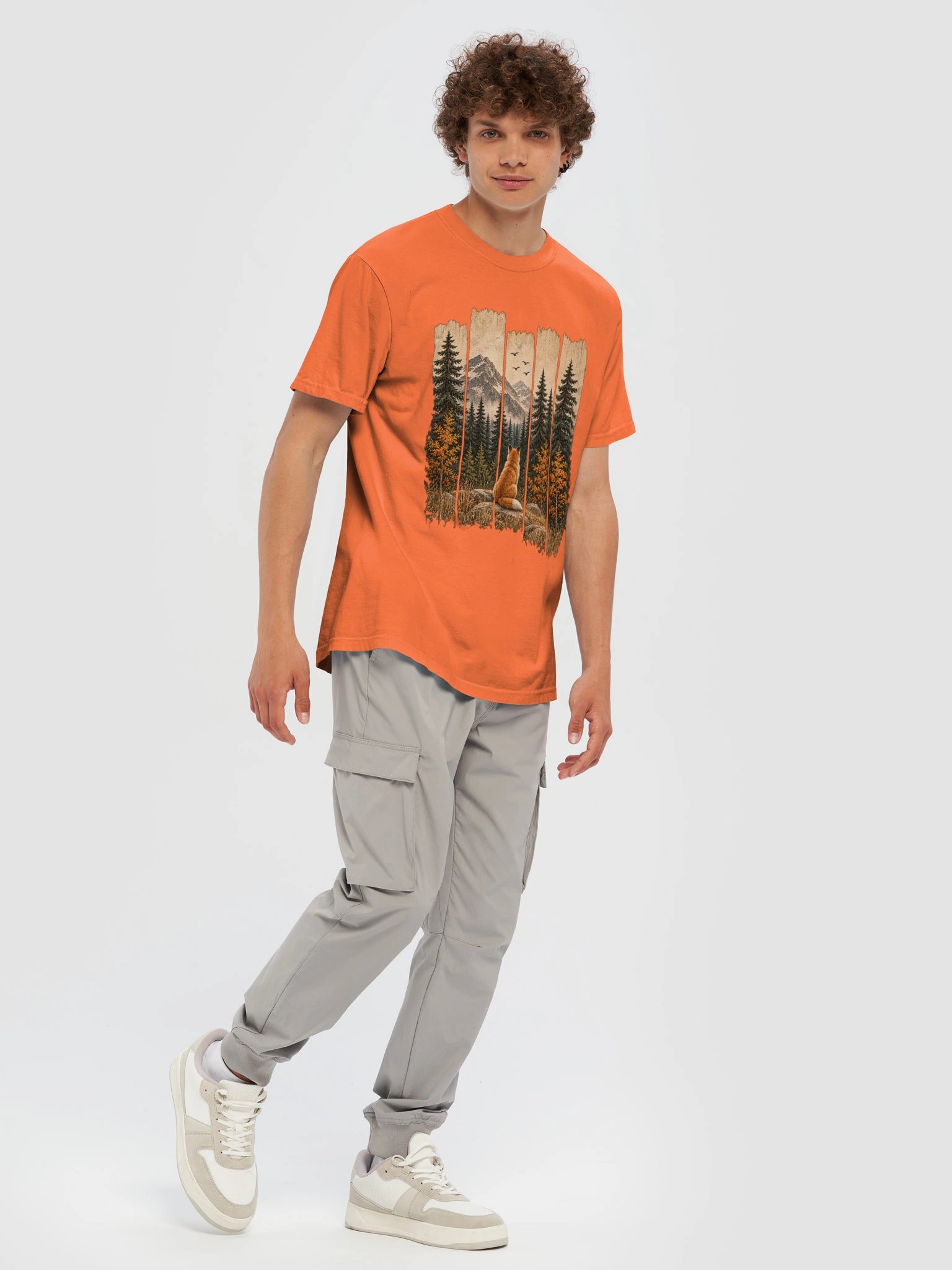 AUTUMN FOX FOREST T-SHIRT | WILDLIFE ART product image (5)