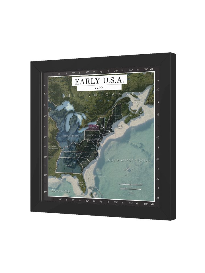 The United States After the Revolution - Framed High Resolution Map product image (2)