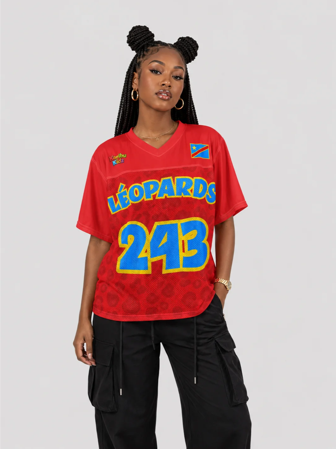 FIRE RED Tobeta Bango™ Léopards 243 Street Jersey product image (5)
