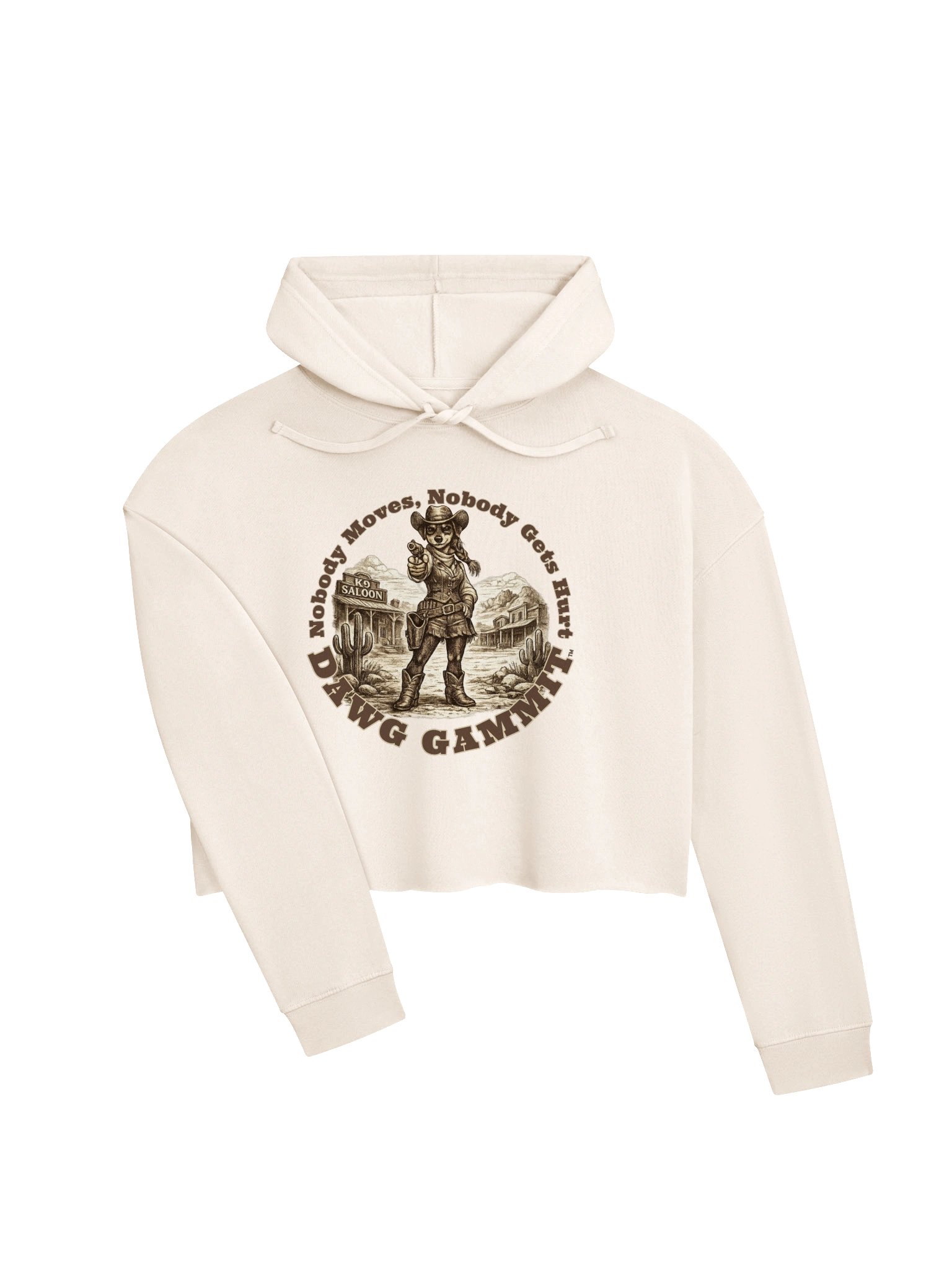 DAWG GAMMIT™ Nobody Moves Cropped Hoodie Doberman product image (3)