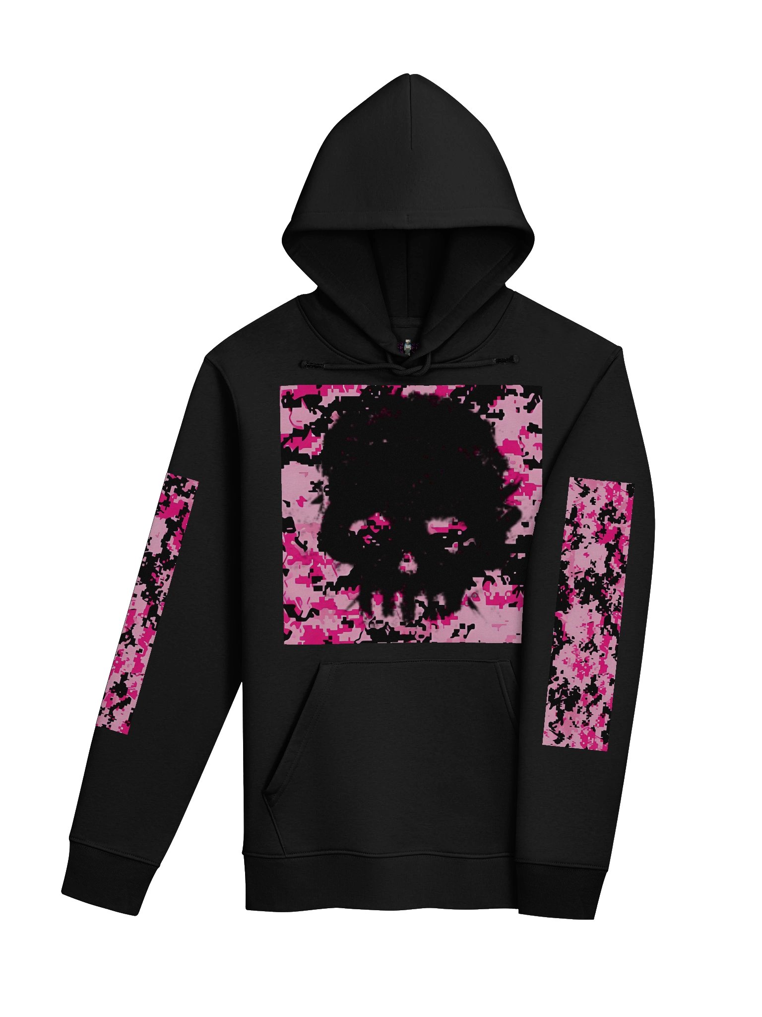 Pixelated Skull Camo Eco Hoodie product image (4)