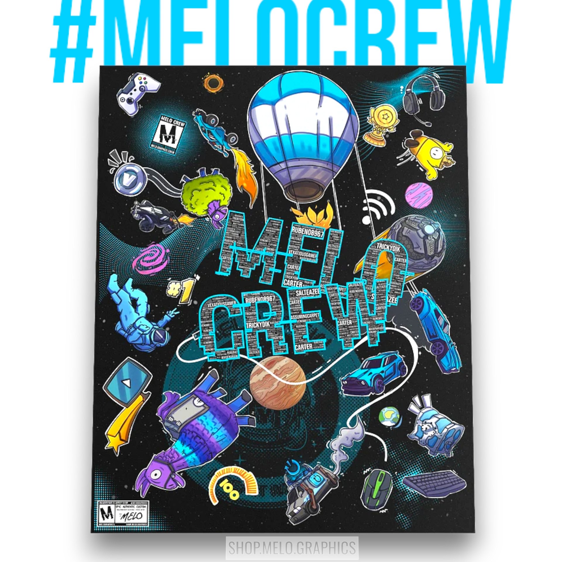 #MELOtober 2024 Personalized MELO CREW Chaos - Matte Poster | #MadeByMELO product image (1)